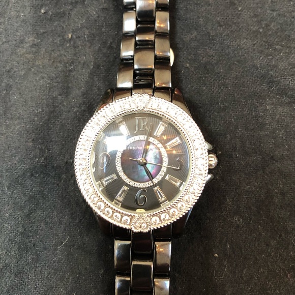 Judith Ripka Ceramic and Stainless Steel Diamonique Bracelet Watch - Picture 4 of 5